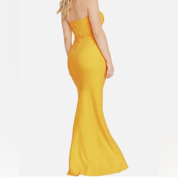 Size 5 Bright Yellow Prom Homecoming Bridesmaid Pageant Gown Formal Dress NWT - Picture 6 of 6
